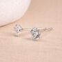 Sterling Silver April Cubic Zirconia Birthstone Micro Stud Earrings – 4mm, thumbnail 3 of 11