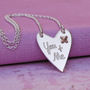 Personalised Sterling Silver Heart Necklace, thumbnail 1 of 2