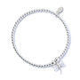 Dragonfly Sterling Silver Ball Bead Bracelet, thumbnail 2 of 5
