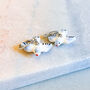 Ceramic Swallow Dove Bird Dangle Earrings, thumbnail 2 of 3