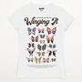 Winging It Women's Butterfly Guide T Shirt, thumbnail 5 of 5