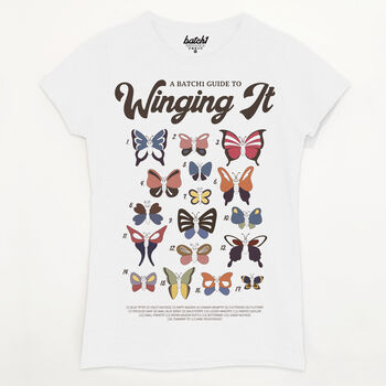 Winging It Women's Butterfly Guide T Shirt, 5 of 5