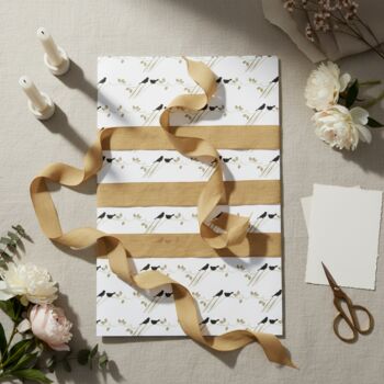 Elegant Bird On Branch Gift Wrapping Paper, 4 of 8