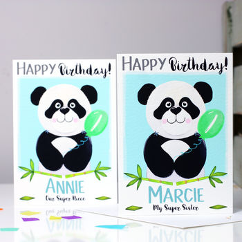Personalised Panda Relation Birthday Card, 8 of 11