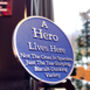 Polished Metal Heritage Gift Blue Plaque For Dad, thumbnail 2 of 3