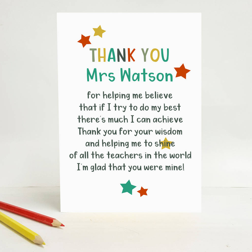 Teacher Thank You Poem Printable And Dare To Share Diy Party Mom Photos