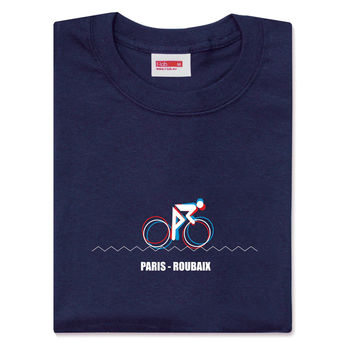 Paris Roubaix Navy Cycling T Shirt, 2 of 6
