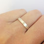 Slim Silver Ring With Nibbled Edges, thumbnail 1 of 3