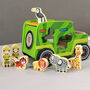 Personalised Safari Jeep And Animals Push Along Toy, thumbnail 1 of 4