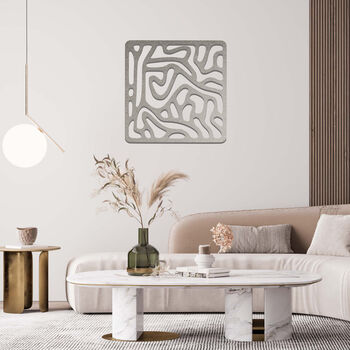 Stunning Metal Wall Art Abstract Fluid Lines Design, 6 of 12