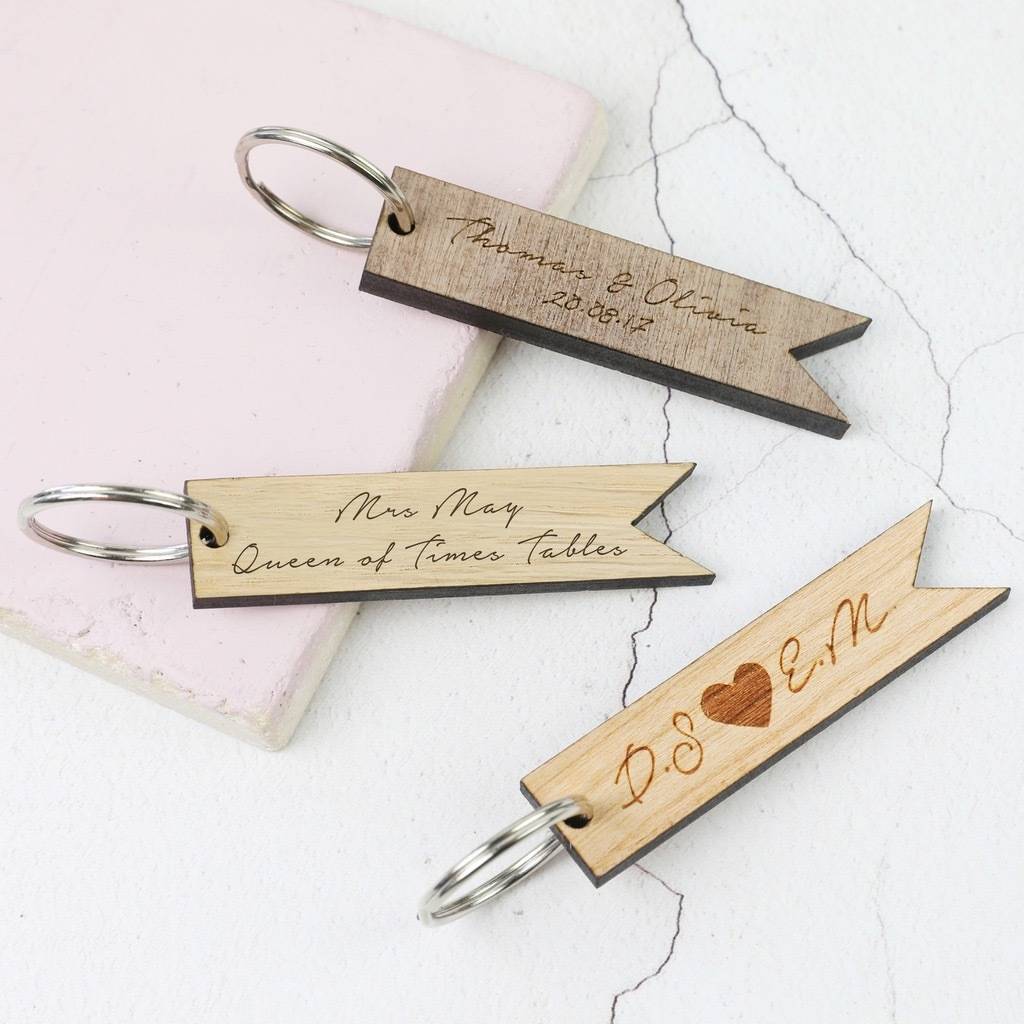 Image of Engraved Wooden Keyring