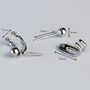 Sterling Silver Hooked Ear Jacket Stud Earrings, thumbnail 3 of 5