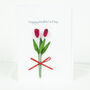 Mothers Day/Birthday Card Tulips Flower Bouquet Card, thumbnail 1 of 3