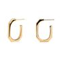 Square Hoops Gold, thumbnail 3 of 3