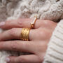 Multi Band 18k Gold Plated Vermeil Ring, thumbnail 5 of 6