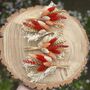 Burnt Orange Dried Flower Buttonhole, thumbnail 3 of 3