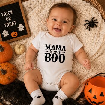 Mama Is My Boo Halloween Baby Grow, 2 of 4