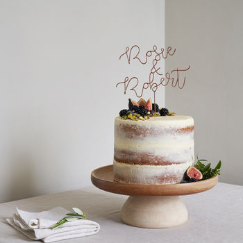 Script Couple's Names Wedding Cake Topper, 5 of 9