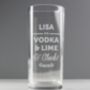 Personalised Its…O Clock Hi Ball Glass, thumbnail 4 of 4