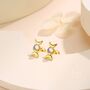 Sterling Silver Moon Phase Moonstone Screw Back Earrings, thumbnail 8 of 12