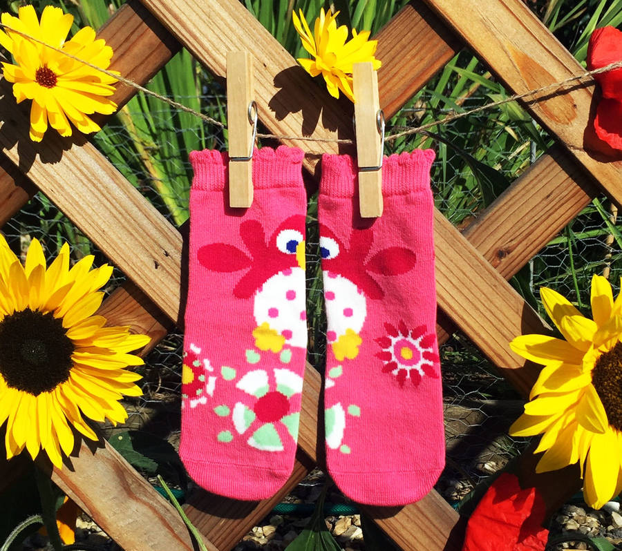 Bright Pink Owl Children's Socks
