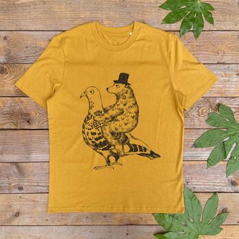 Pigeon And Bear T Shirt, 4 of 5
