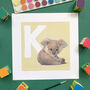 Illustrated Animal Letters A To Z Nursery Prints, thumbnail 3 of 10