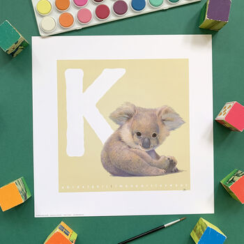 Illustrated Animal Letters A To Z Nursery Prints, 3 of 10