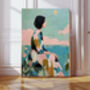 Female Pastel Painting Landscape Art Print, thumbnail 1 of 4