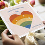 Personalised Rainbow Heart Valentine's Card, thumbnail 3 of 6