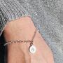 Angel Disc Bracelet Sterling Silver, thumbnail 1 of 4