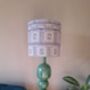 Drum Lampshade Blue And Ecru, thumbnail 1 of 4