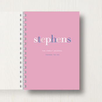 Personalised Family Name Journal Or Notebook, 8 of 10