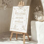 Hand Drawn Whimsical Wedding Welcome Sign, thumbnail 2 of 8