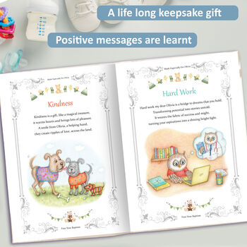 Personalised Words Of Wisdom Baptism Gift Book, 5 of 9