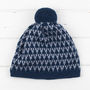 Arrow Knitted Pom Pom Hat, thumbnail 3 of 6