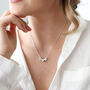 Personalised Sterling Silver Heart Beads Necklace, thumbnail 1 of 6