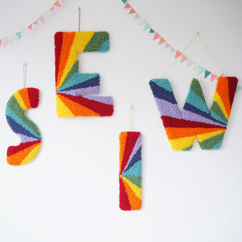 Rainbow Stripe Decorative Letter, 2 of 5