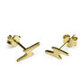 18ct Gold Vermeil Lightning Bolt Ear Stud Earrings, thumbnail 2 of 8