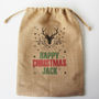 Personalised Christmas Sack With Stag Print, thumbnail 3 of 4