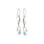Flowing White And Blue Opal Drop Earrings, thumbnail 5 of 6