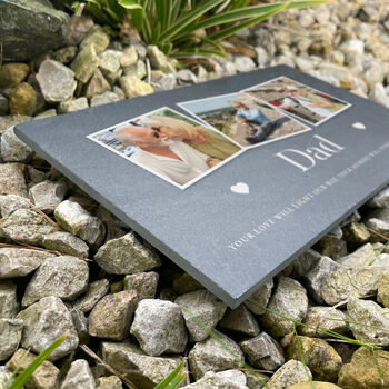 Personalised Photo Memorial Slate Grave Marker 25 X 15cm, 6 of 9