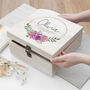 Personalised Floral Bridesmaid Medium Keepsake Box, thumbnail 1 of 4