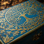 Blue Tree Of Life Engraved Wooden Keepsake Box, thumbnail 3 of 12