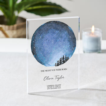 Personalised Constellation Star Map Gift For New Baby, 6 of 11