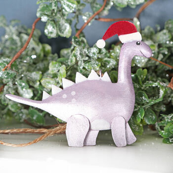 Tin Triceratops Christmas Tree Decoration, 6 of 6