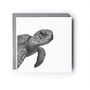 Turtle Sealife Hand Drawn Greeting Card, thumbnail 2 of 6