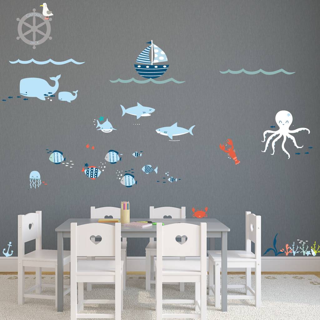 Under The Sea Fabric Wall Stickers, 1 of 2