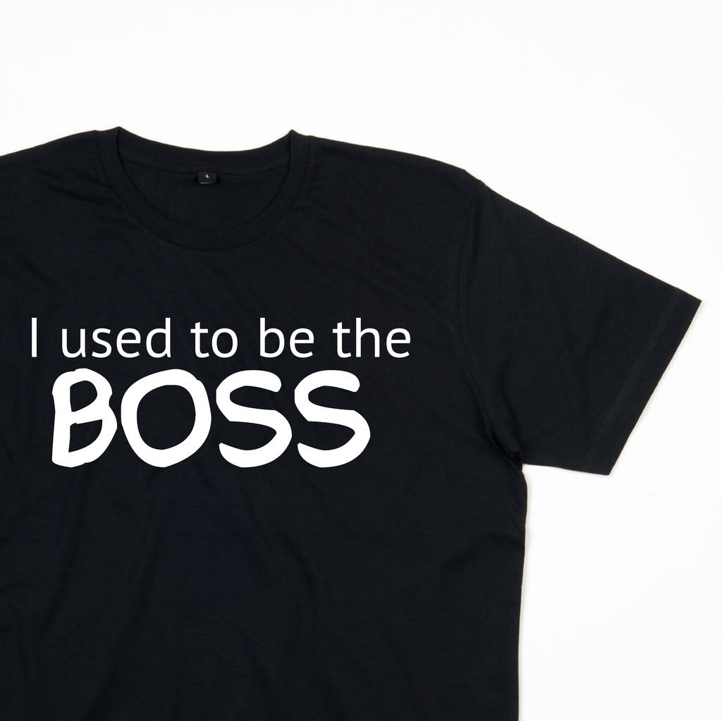 parent and child 'boss' t shirt set by dadsandkids