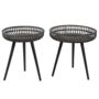 Set Of Two Black Bamboo Side Tables, thumbnail 1 of 2
